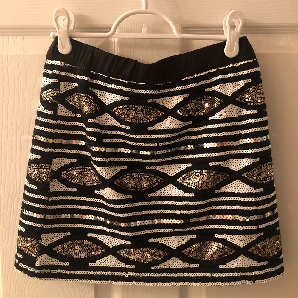 Sparkly mini skirt